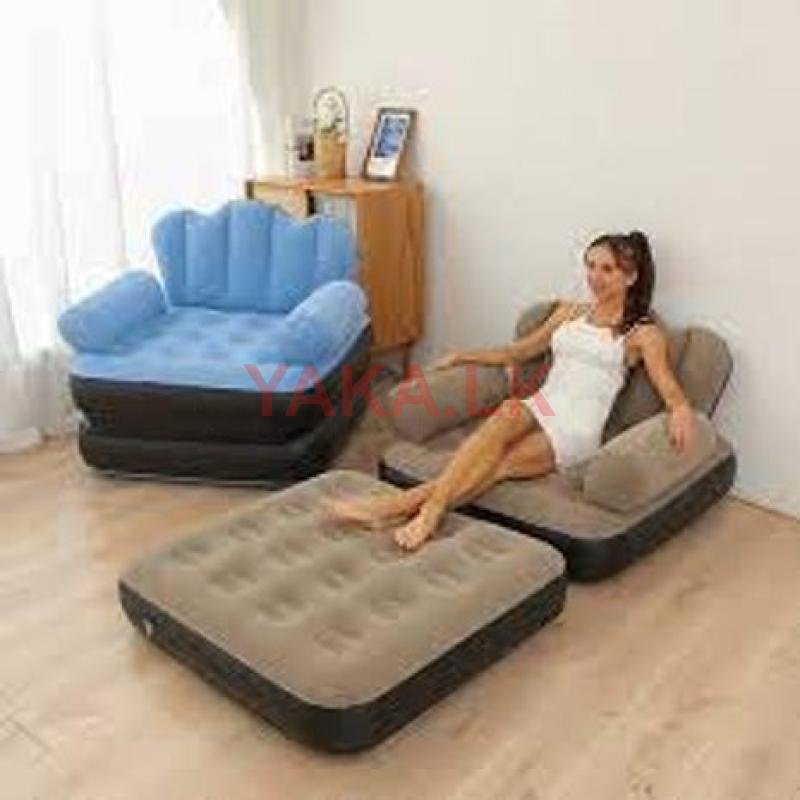 2 in 1 Inflatable Extending Sofa & Bed with Armrest