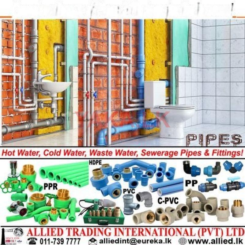 Hot Water Pipes PPR and Cold HDPE & Fittings