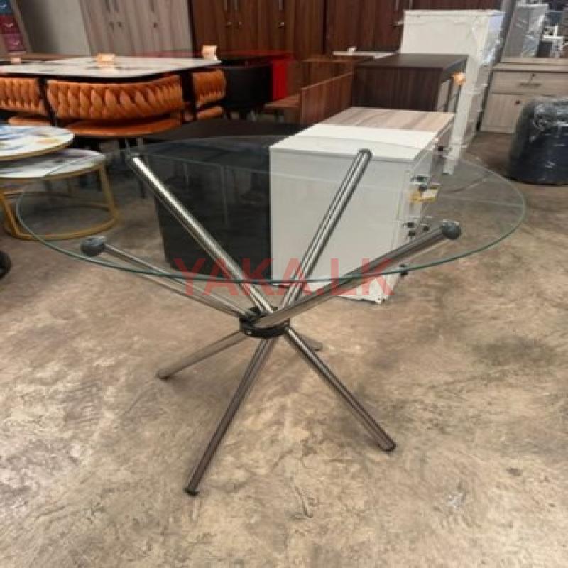 Glass Round Meeting Office Table 30Inch