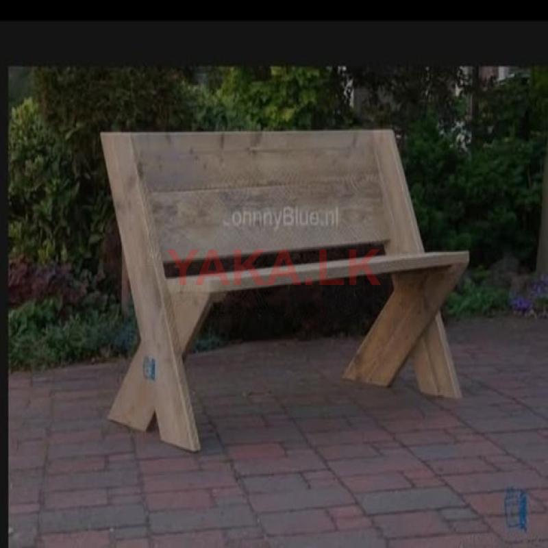 Railway timber rustic benches