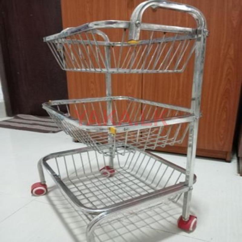 Staines Steel 3Tier Trolley Vegetable Rack