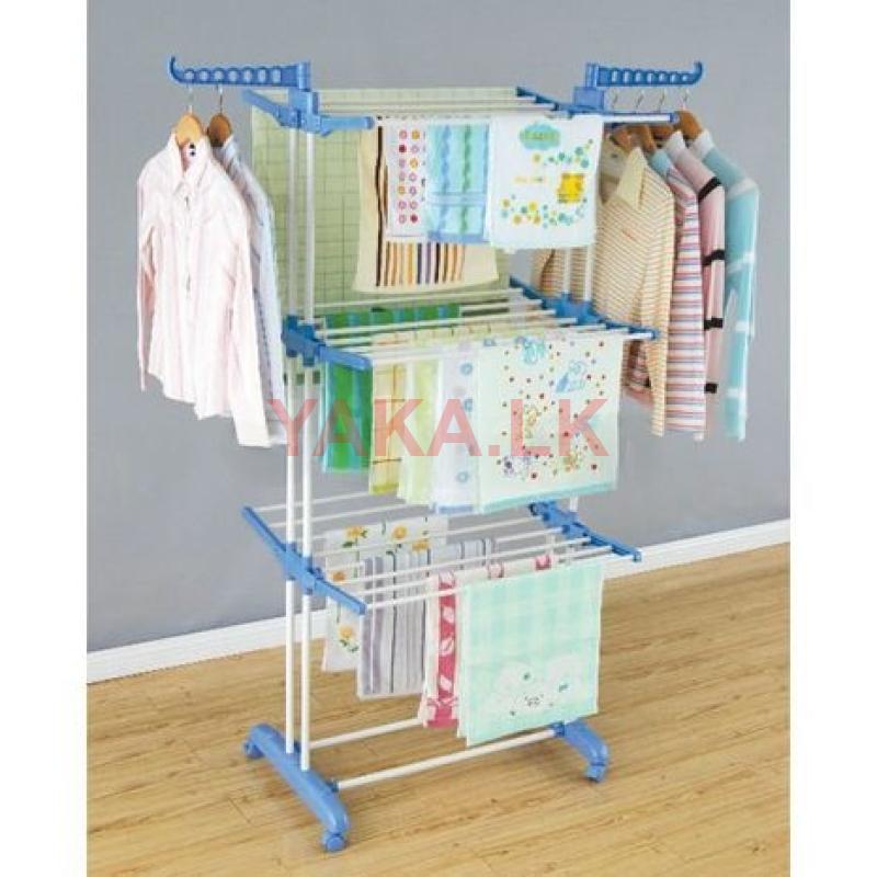 Three Layer Cloth Rack - Foldable Large 6 ft