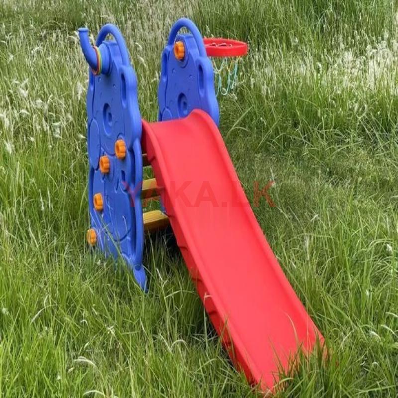 Kids Slide with Swing and Basketball Rockers