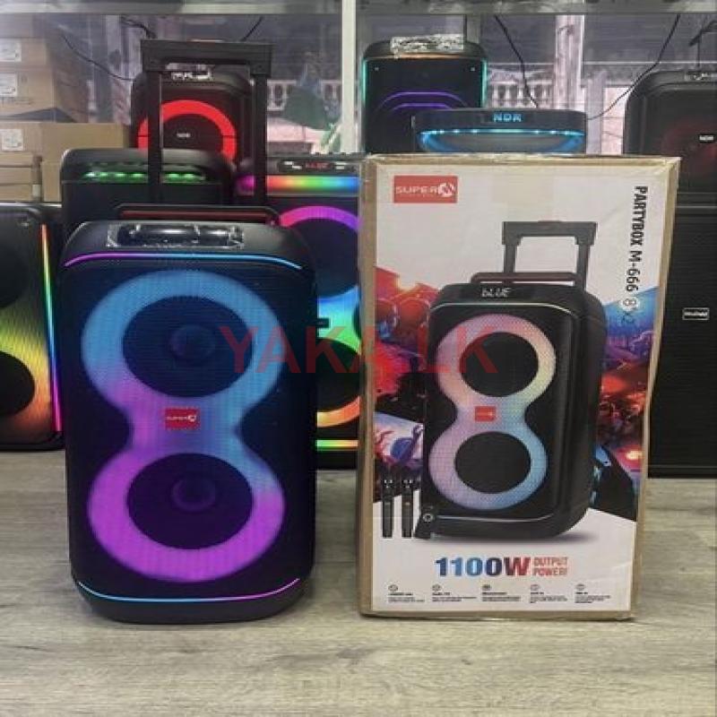 M-666 S-M 8"x2 Dc Port Speaker W/t W 2 Mike