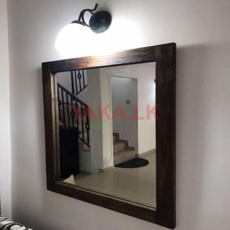 Teak Frame Mirror | Imported Glass Rustic Look