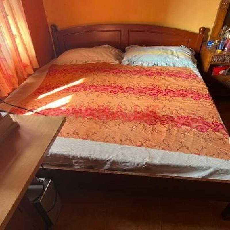 Teak Queen Size Bed with Mattress