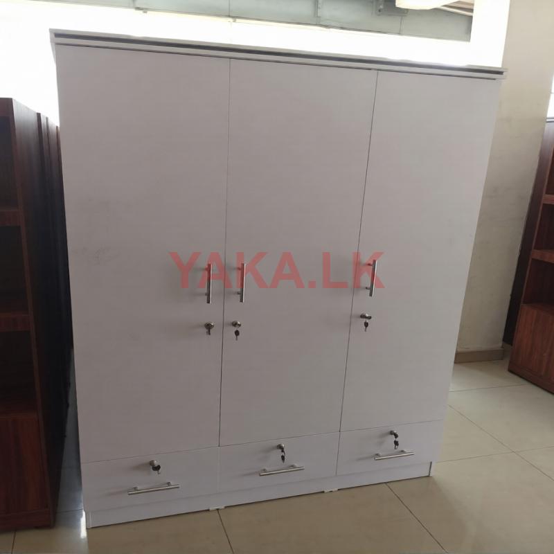 3 door white cupboard (K-26)