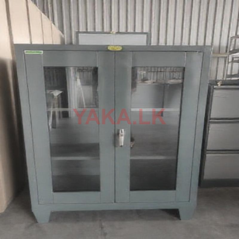 New 48"x36" Half Glass Steel Office Cupboard Finishing (O10)