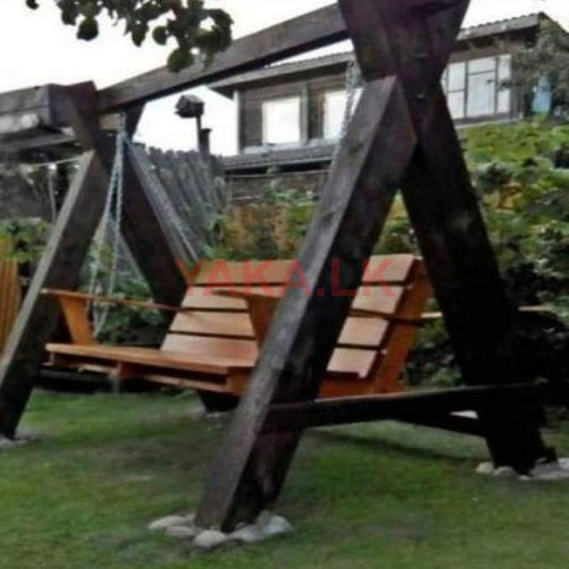 RAILWAY TIMBER RUSTIC SWING CHAIRS