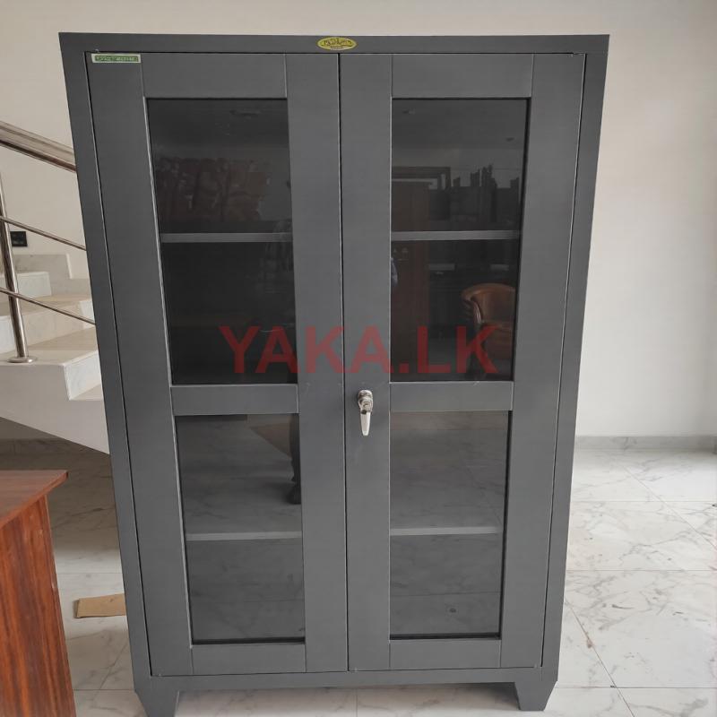 New 6x3 Glass Steel Office Cupboard Finishing (W8)