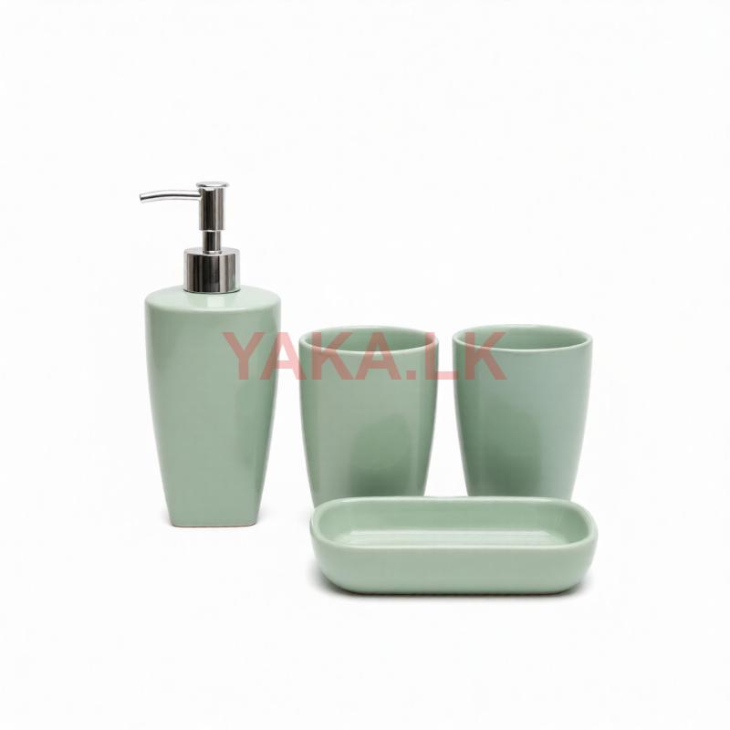 Green Bathroom Ceramic Set