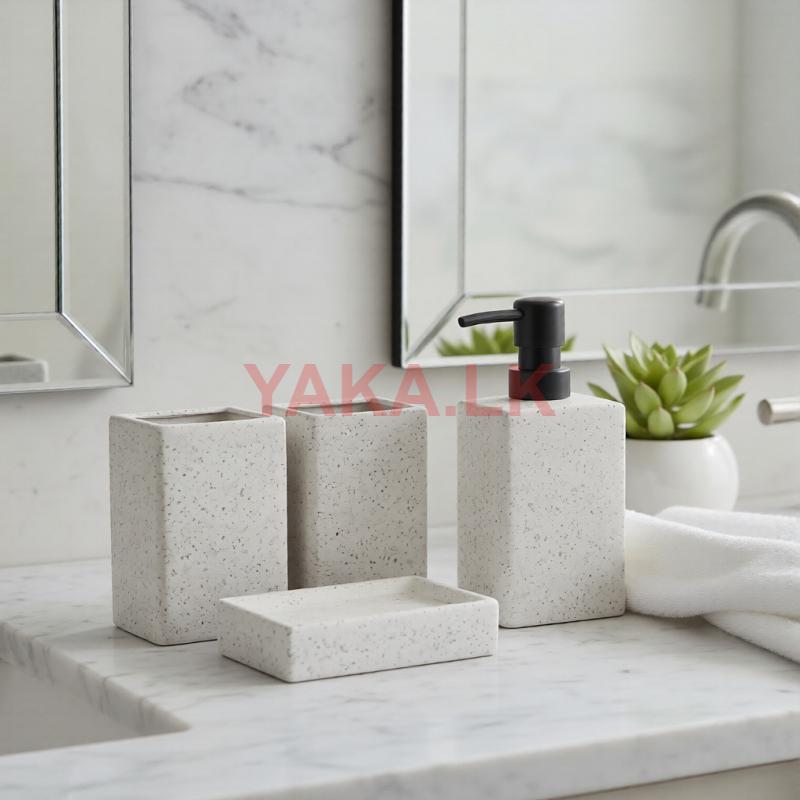 White Bathroom Ceramic Kit