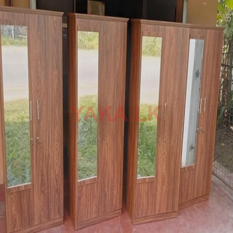 2 Door Melamine Glass Wardrobe -Almari