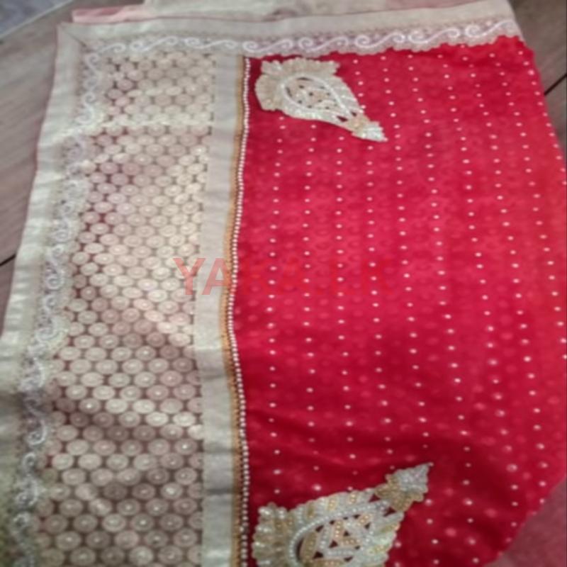Designer Embroidered Net Saree with Stone Work